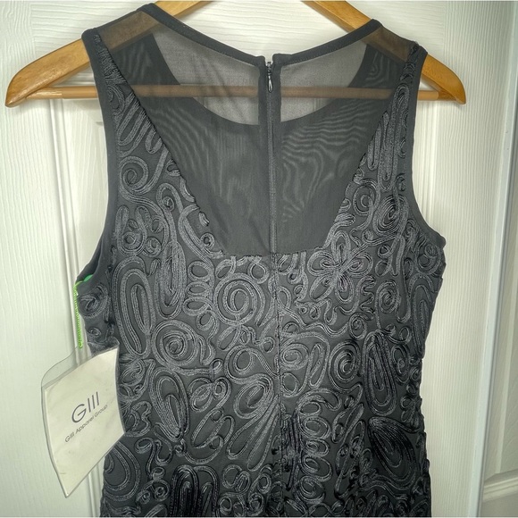 Andrew Mark Mark New York Women’s Sample Sz. 4 Soutache Sheer Black Shift Dress - Picture 5 of 9